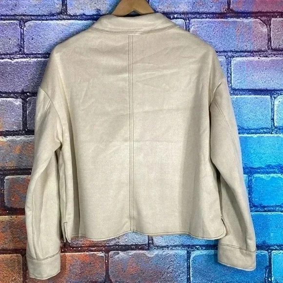 Miou Muse Women’s Button Down Soft Shirt Tan Medium - Picture 6 of 7